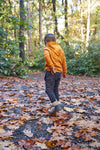 Jongens Sweater with hood van Koko Noko in de kleur Ochre in maat 128.