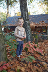 Jongens Longsleeve van Koko Noko in de kleur Dark sand in maat 128.