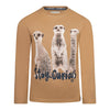 Jongens Longsleeve van Koko Noko in de kleur Dark sand in maat 128.