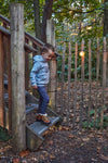 Jongens Sweater with hood van Koko Noko in de kleur Faded blue in maat 128.