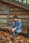 Jongens Jacket parka with hood water repellent van Koko Noko in de kleur Dark blue in maat 128.