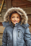 Jongens Jacket parka with hood water repellent van Koko Noko in de kleur Dark blue in maat 128.