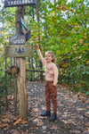 Meisjes Trousers van Koko Noko in de kleur Brown in maat 128.