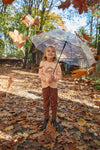 Meisjes Trousers van Koko Noko in de kleur Brown in maat 128.