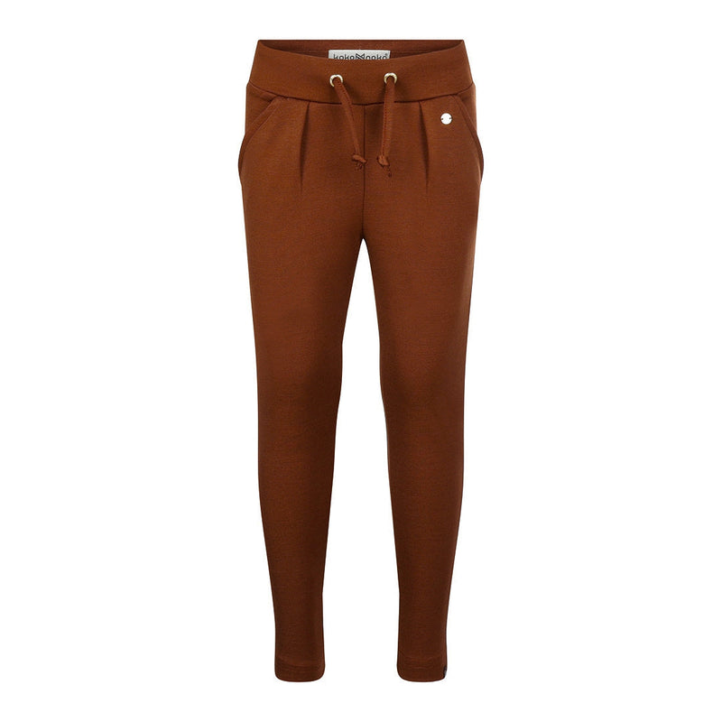 Meisjes Trousers van Koko Noko in de kleur Brown in maat 128.