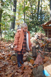 Meisjes Jacket parka with hood water repellent van Koko Noko in de kleur Rust in maat 128.
