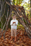 Meisjes Pullover van Koko Noko in de kleur White in maat 128.