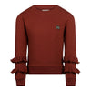 Meisjes Sweater van Koko Noko in de kleur Brique red in maat 128.