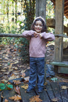 Meisjes Pullover van Koko Noko in de kleur Dusty pink in maat 128.