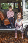 Meisjes Pullover van Koko Noko in de kleur Dusty pink in maat 128.