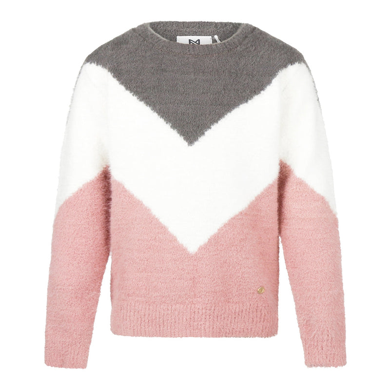 Meisjes Pullover van Koko Noko in de kleur Dusty pink in maat 128.