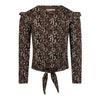 Meisjes Longsleeve van Koko Noko in de kleur Brown in maat 128.