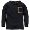 Jongens Longsleeve SAVI W212 van Little Levv in de kleur Black in maat 116.