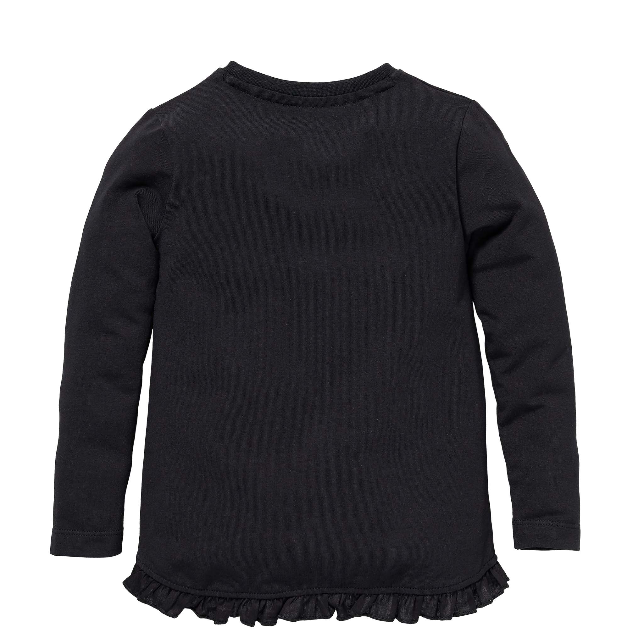 Meisjes Longsleeve SCARLET W211 van Little Levv in de kleur Black in maat 116.