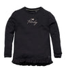Meisjes Longsleeve SCARLET W211 van Little Levv in de kleur Black in maat 116.