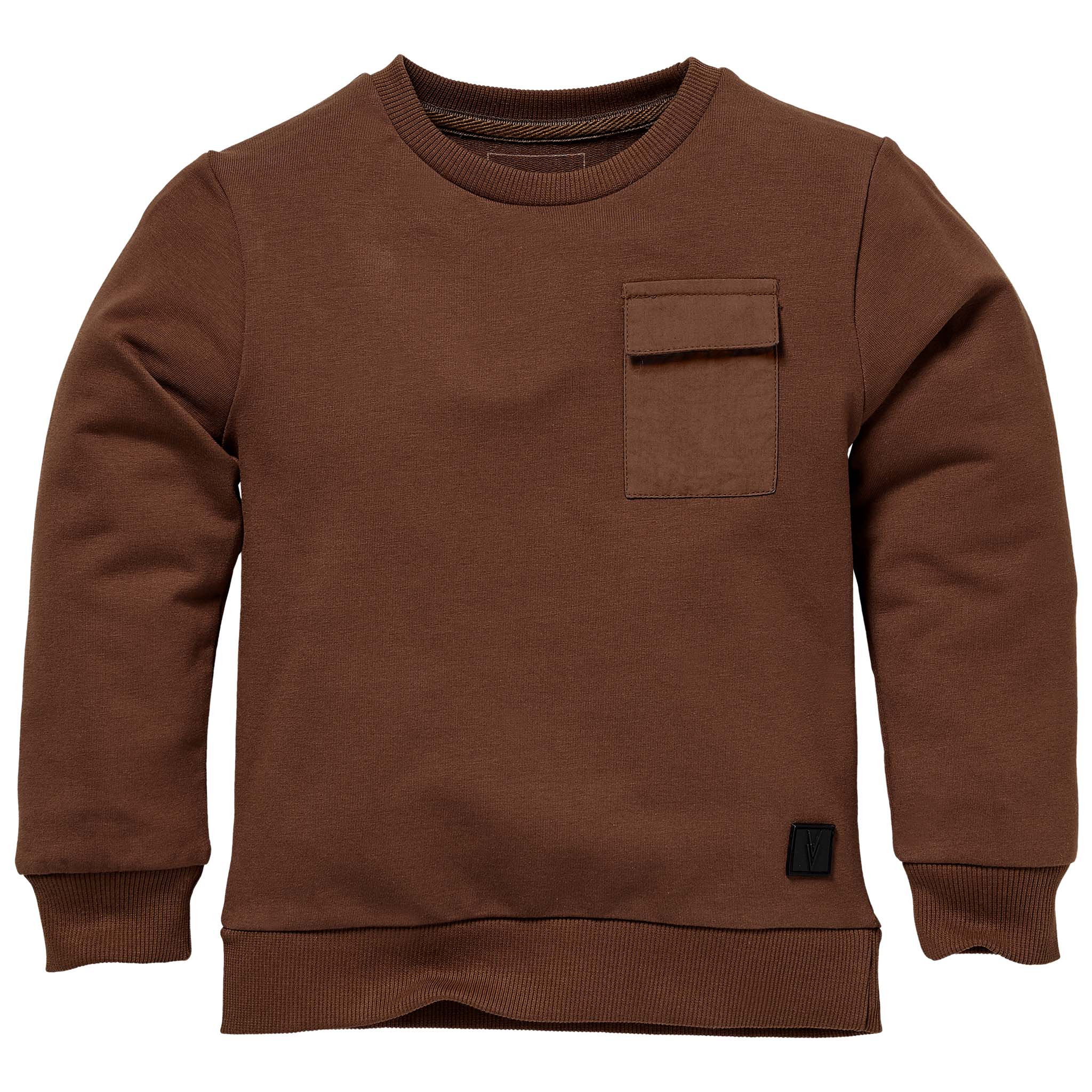 Jongens Sweater SERGE W212 van Little Levv in de kleur Rust in maat 116.