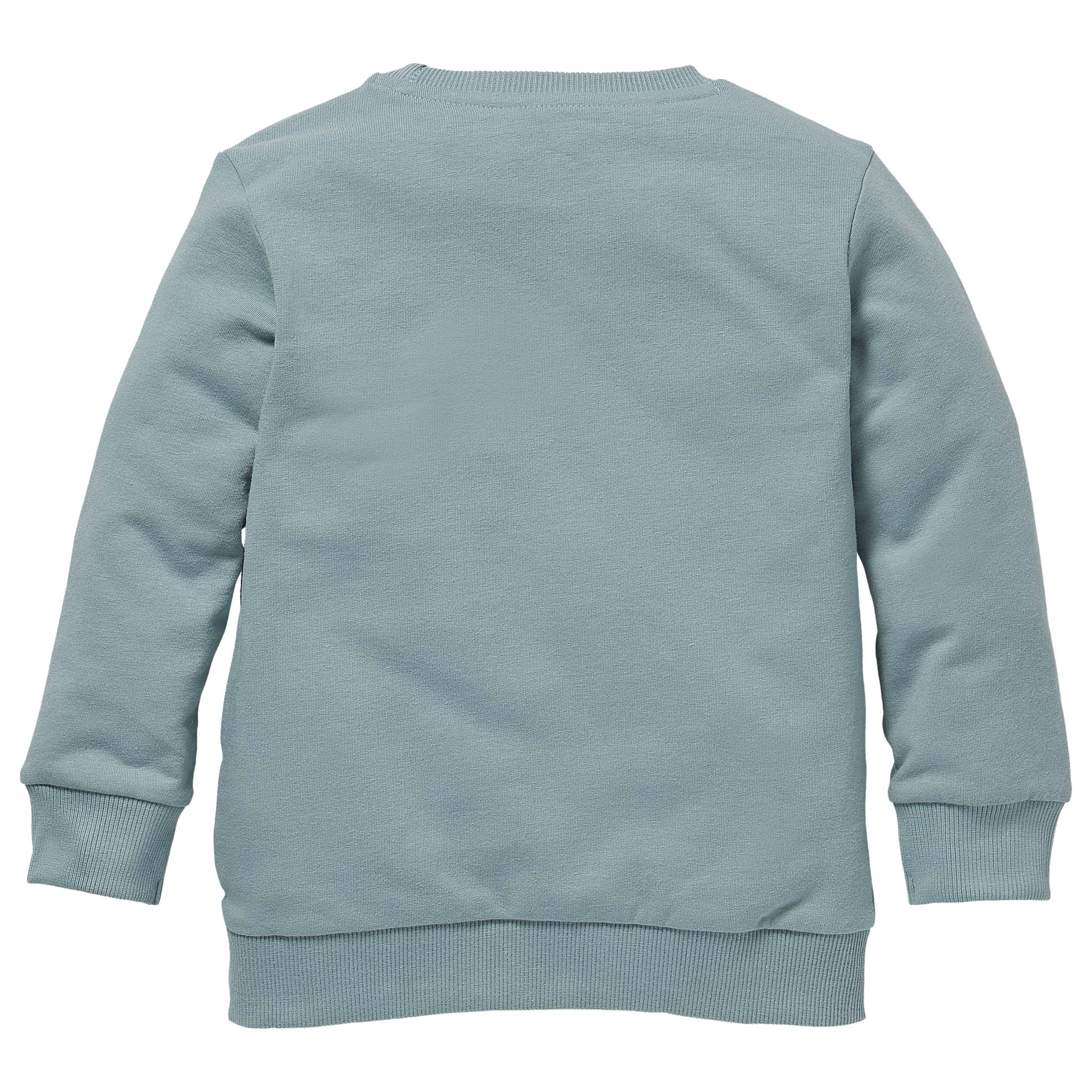 Jongens Sweater SERGIO W211 van Little Levv in de kleur Blue Mist in maat 116.