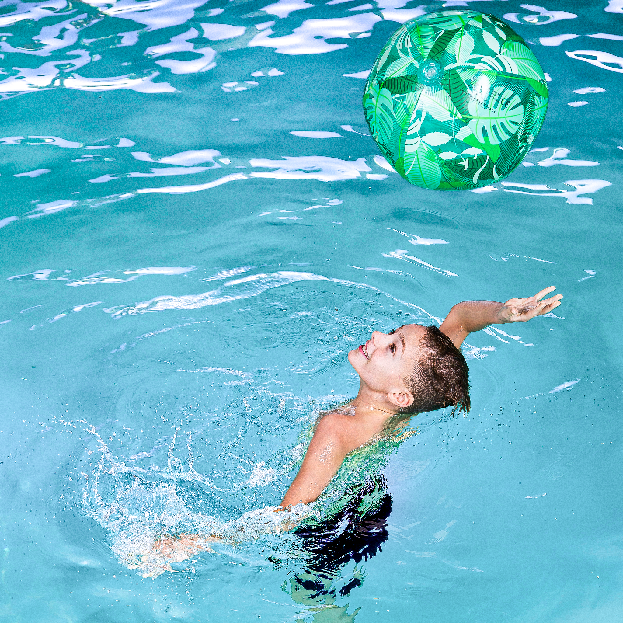 Swim Essentials - Beach Ball Neon Leopard