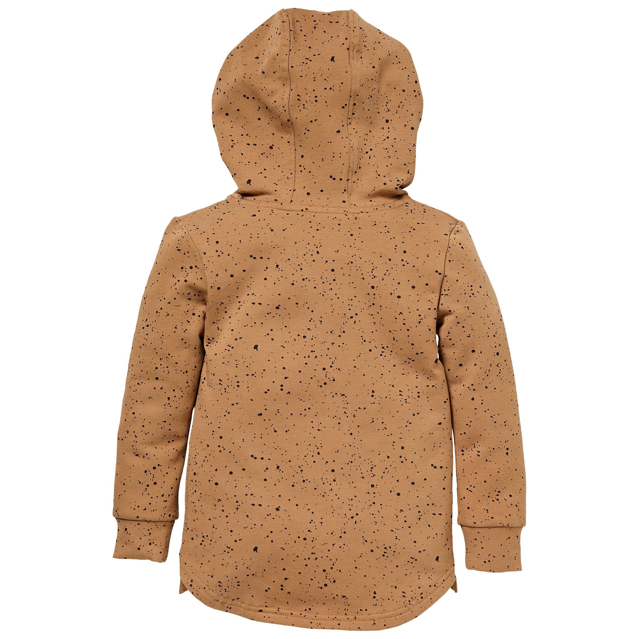 Jongens Sweater SILAS W212 van Little Levv in de kleur AOP Brown Sand Paint in maat 116.