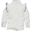 Meisjes Blouse SJOUKJE W211 van Little Levv in de kleur Off White in maat 116.