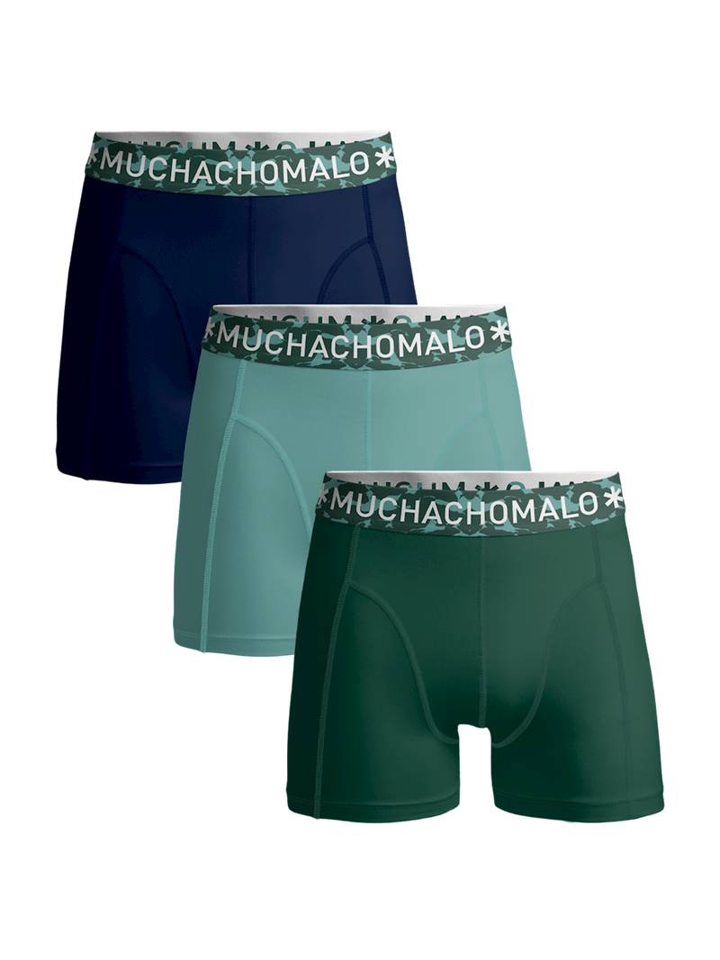 Jongens Boys 3-Pack Short Solid  van Muchachomalo in de kleur Gren/Green/Blue in maat 176.