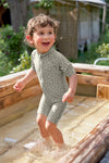 Lässig LSF Short Sleeve Sunsuit Strokes olive