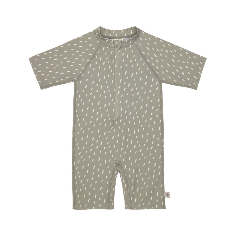 Lässig LSF Short Sleeve Sunsuit Strokes olive