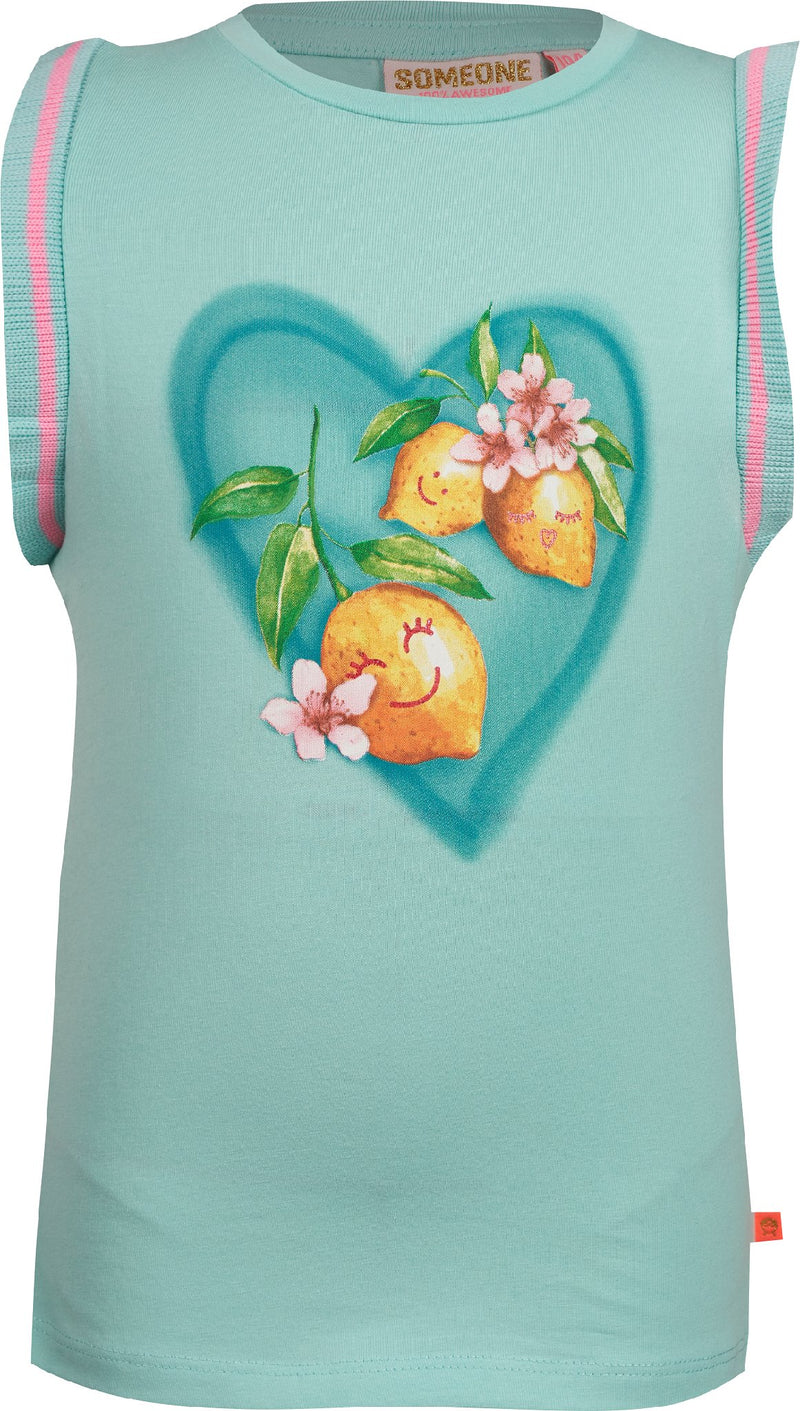 Meisjes Top Sunset hart van Someone in de kleur Mint in maat 140.