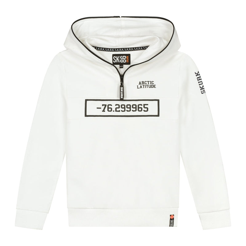 Jongens Hoodie Salvador White van Skurk in de kleur White in maat 158-164.