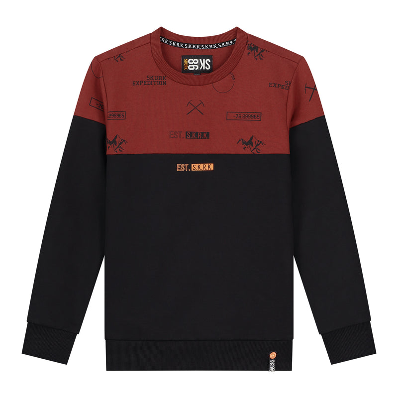 Skurk Sweater Sep Bordeaux AOP