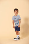Sturdy T-shirt streep - Smile & Wave