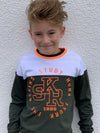 Jongens Longsleeve Louis van Skurk in de kleur Army in maat 164, 170.