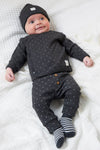 Baby, Antraciet melange, 1, Feetje,  Mutsje, €0-€10