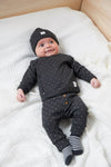Baby, Antraciet melange, 1, Feetje,  Mutsje, €0-€10