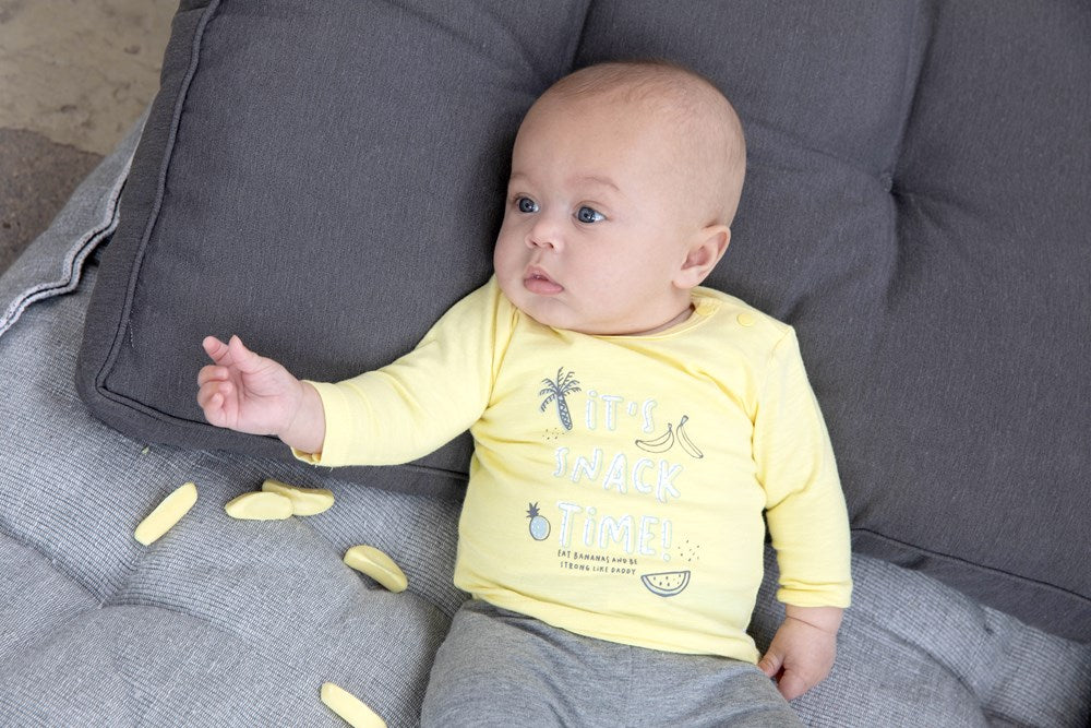 Baby, Geel, 68, Feetje,  Longsleeve, €10-€15