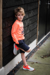 Jongens Sweater Sonny van Skurk in de kleur Light Orange in maat 164, 170.