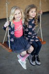 Meisjes Sweatvest AOP - Pret-A-Party van Jubel in de kleur Blauw in maat 140.