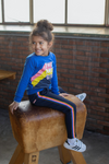 Meisjes Sweater You Rock - Pret-A-Party van Jubel in de kleur Blauw in maat 140.