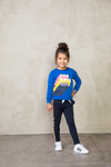 Meisjes Sweater You Rock - Pret-A-Party van Jubel in de kleur Blauw in maat 140.