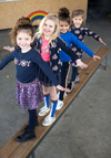 Meisjes Sweater You Rock - Pret-A-Party van Jubel in de kleur Blauw in maat 140.