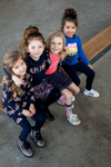 Meisjes Broek sporty - Pret-A-Party van Jubel in de kleur Blauw in maat 140.