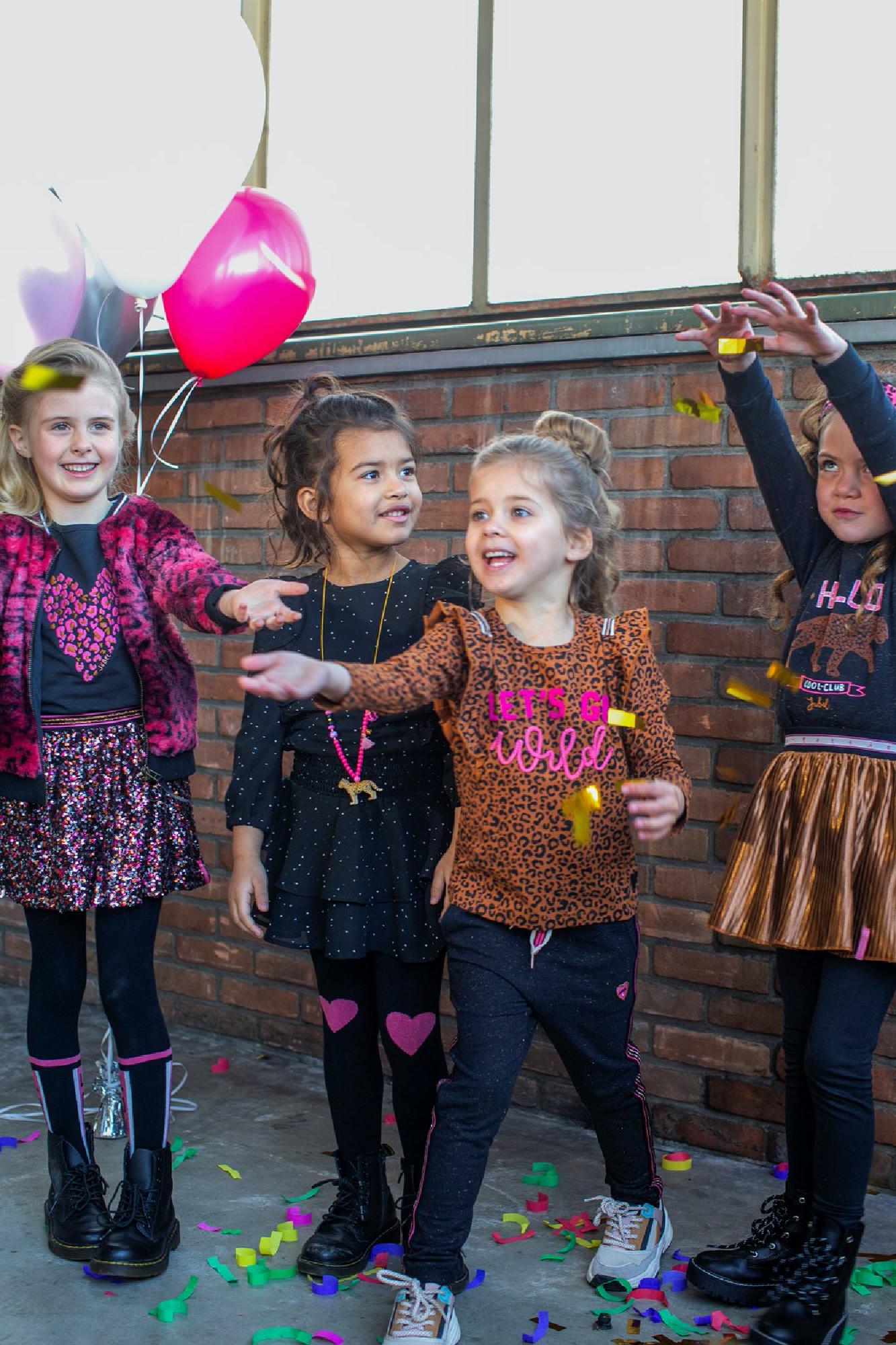 Meisjes Longsleeve AOP - Animal Attitude van Jubel in de kleur Bruin in maat 140.