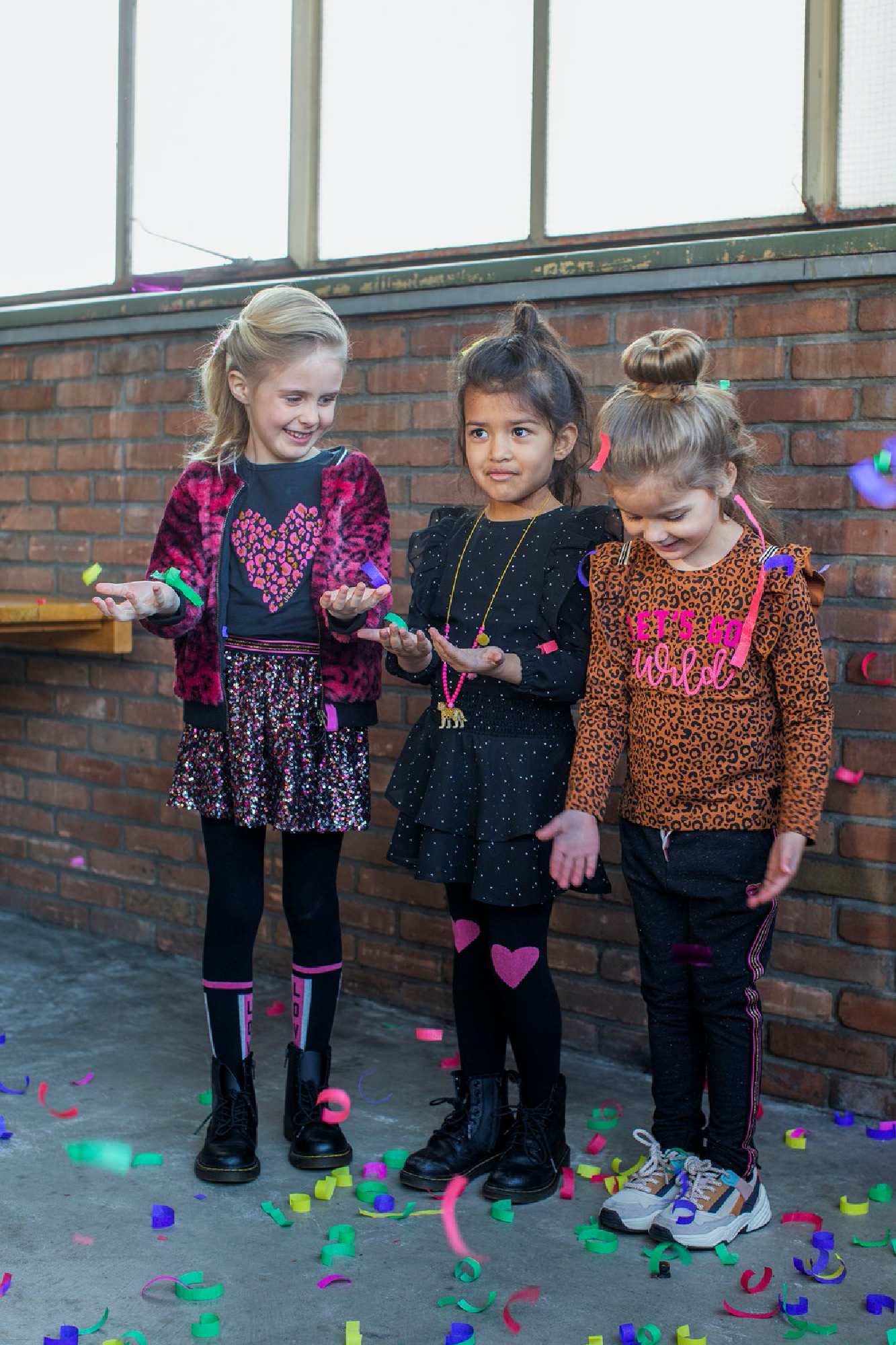 Meisjes Longsleeve AOP - Animal Attitude van Jubel in de kleur Bruin in maat 140.