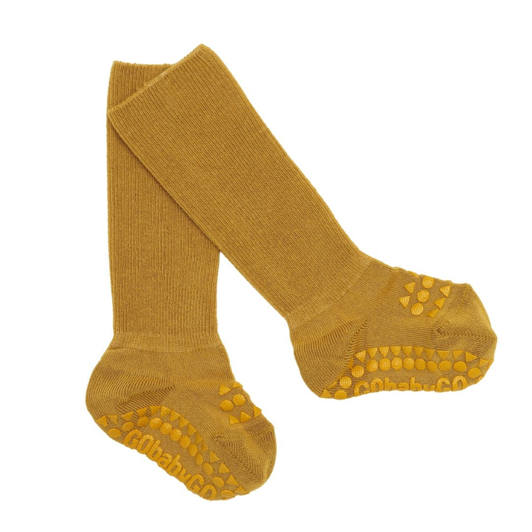 GoBabyGo Non-Slip socks mustard bamboo