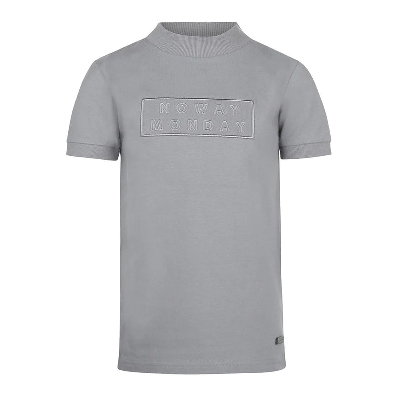 Jongens T-shirt ss van No Way Monday in de kleur Greyish blue in maat 164.