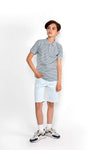Jongens Polo ss van No Way Monday in de kleur Light blue in maat 164.