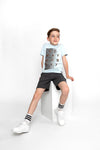 Jongens T-shirt ss van No Way Monday in de kleur Light blue in maat 164.