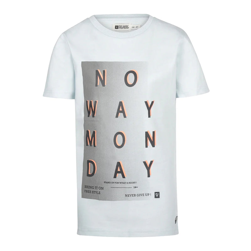 Jongens T-shirt ss van No Way Monday in de kleur Light blue in maat 164.
