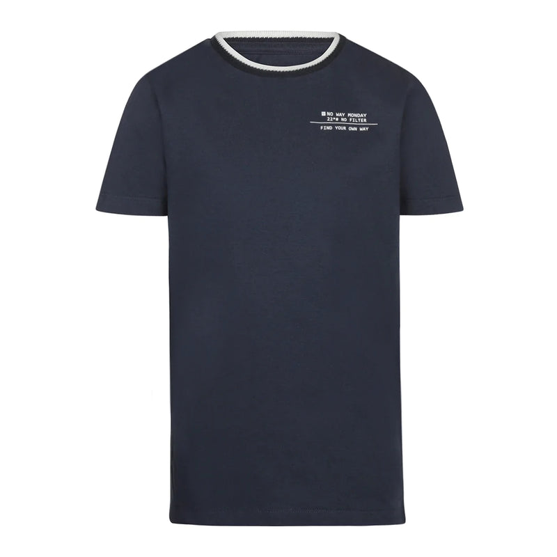 Jongens T-shirt ss van No Way Monday in de kleur Navy in maat 164.