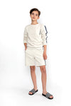 Jongens Jogging shorts van No Way Monday in de kleur Sand in maat 164.
